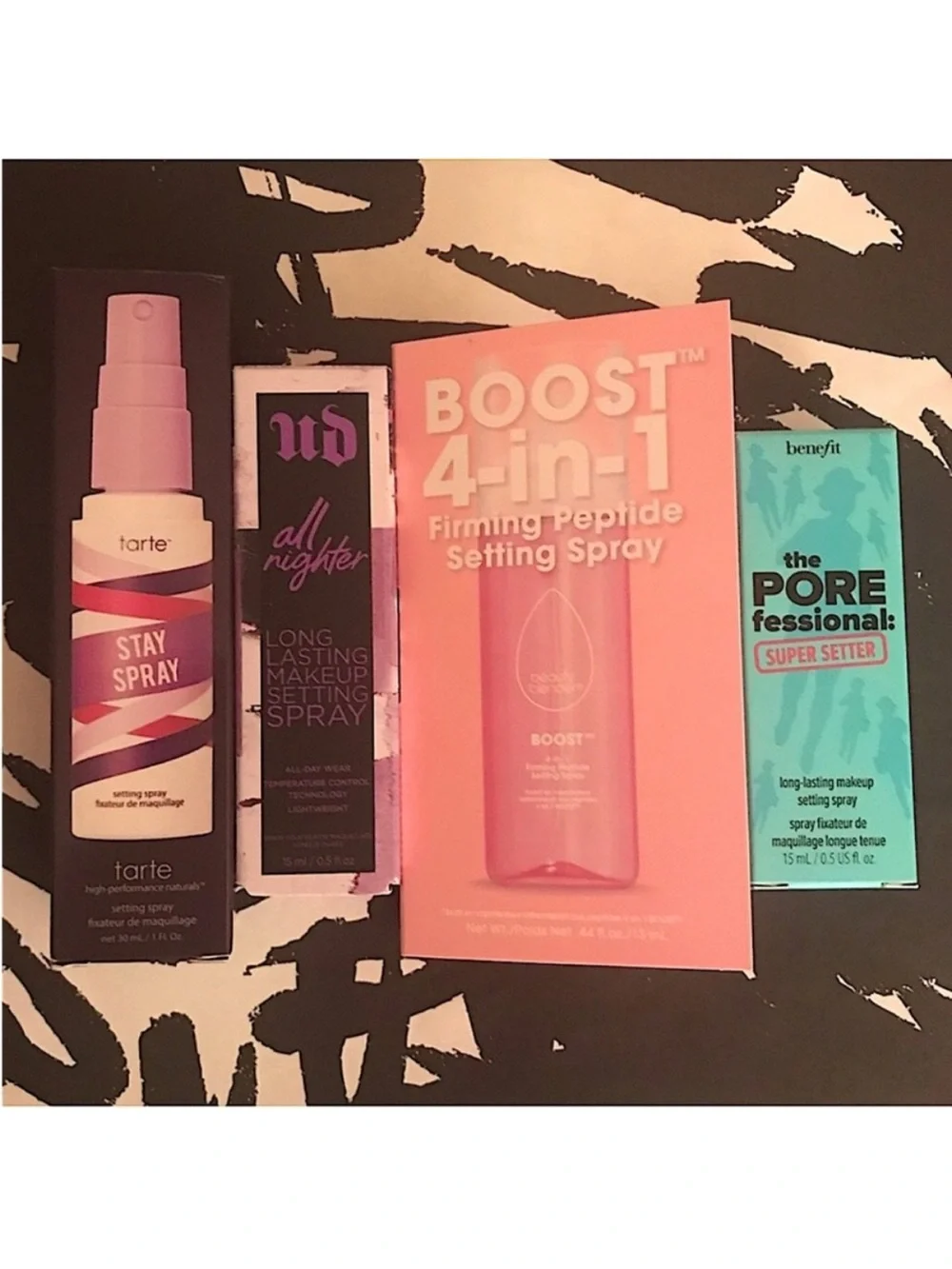 Makeup Mini Setting Spray Set - tarte, Urban Decay, beautyblender & Benefit